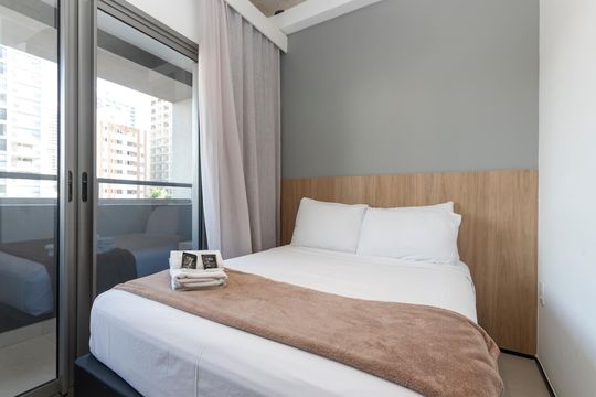 Studio de kitnet/studio para alugar com 1 quarto, 17m² em Santo Amaro, São Paulo