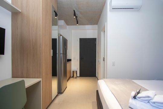 Studio de kitnet/studio para alugar com 1 quarto, 17m² em Santo Amaro, São Paulo
