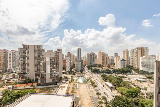 Vista da Cobertura de kitnet/studio para alugar com 1 quarto, 17m² em Santo Amaro, São Paulo