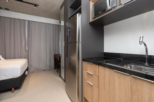Studio de kitnet/studio para alugar com 1 quarto, 17m² em Santo Amaro, São Paulo
