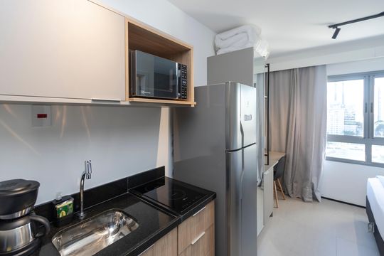 Studio de kitnet/studio para alugar com 1 quarto, 17m² em Santo Amaro, São Paulo