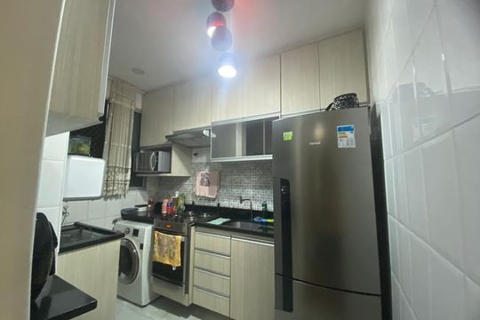 Cozinha de apartamento à venda com 2 quartos, 45m² em Linda Vista, Contagem
