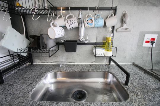 Cozinha de apartamento à venda com 2 quartos, 42m² em Jardim Paris, São Paulo