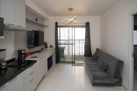 Sala e Cozinha de apartamento para alugar com 1 quarto, 35m² em Jardim Independência (são Paulo), São Paulo
