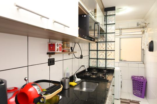 Cozinha de apartamento à venda com 3 quartos, 55m² em Vila Santa Cruz (zona Leste), São Paulo