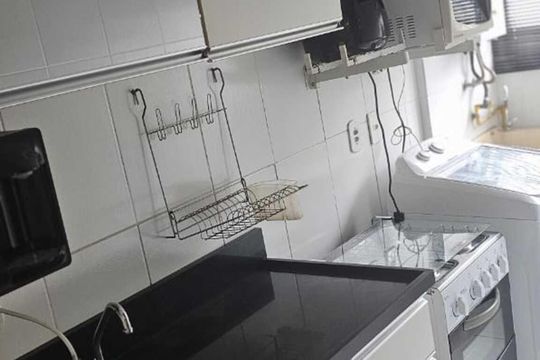 Cozinha de apartamento para alugar com 2 quartos, 49m² em Jardim América, Rio de Janeiro