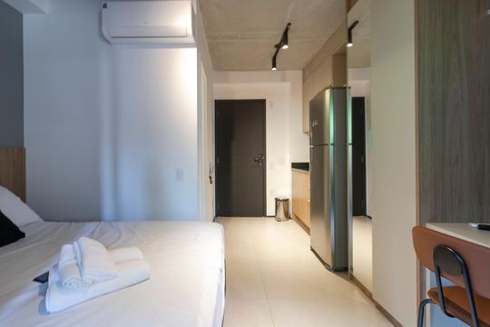Studio de kitnet/studio para alugar com 1 quarto, 17m² em Santo Amaro, São Paulo