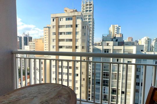 Varanda da Suite de apartamento à venda com 2 quartos, 65m² em Pinheiros, São Paulo