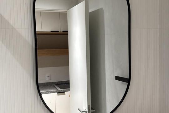 Banheiro de apartamento para alugar com 1 quarto, 26m² em Cerqueira César, São Paulo