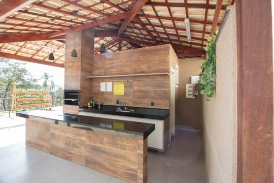 Área comum - Espaço Gourmet de apartamento para alugar com 2 quartos, 55m² em Nacional, Contagem