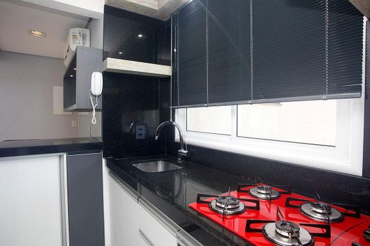 Cozinha de apartamento à venda com 1 quarto, 66m² em Petrópolis, Porto Alegre