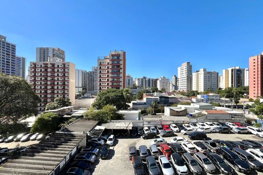 Vista da Suíte de apartamento para alugar com 1 quarto, 50m² em Vila Clementino, São Paulo