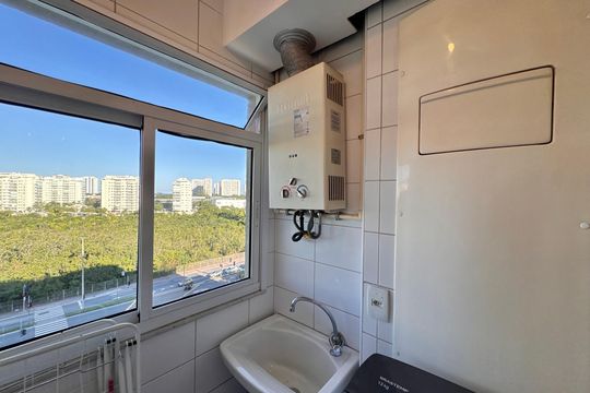 Cozinha e Área de Serviço de apartamento para alugar com 2 quartos, 69m² em Recreio dos Bandeirantes, Rio de Janeiro
