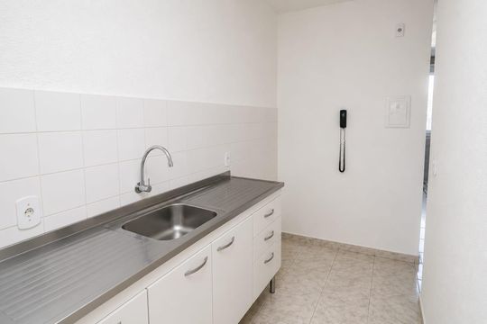 Cozinha de apartamento à venda com 2 quartos, 44m² em Campo Grande, Rio de Janeiro
