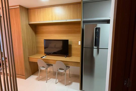 Sala/Cozinha de kitnet/studio para alugar com 1 quarto, 29m² em Itapuã, Salvador