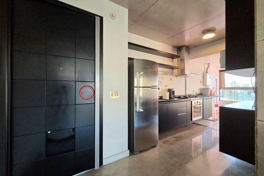 Cozinha de apartamento para alugar com 1 quarto, 75m² em Itaim Bibi, São Paulo