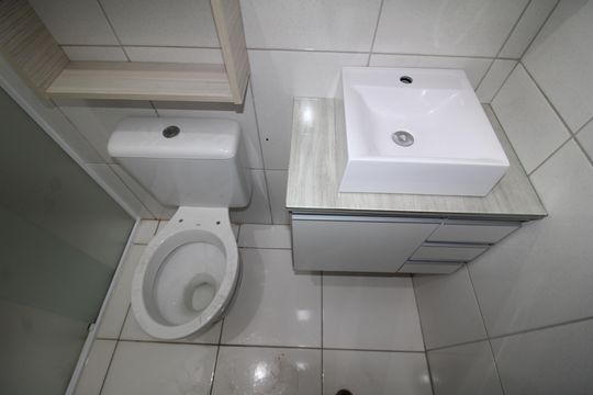 Banheiro de apartamento para alugar com 1 quarto, 36m² em Sítio do Morro, São Paulo