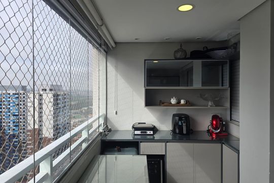 Varanda Gourmet  de apartamento à venda com 3 quartos, 96m² em Vila Augusta, Guarulhos