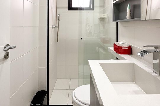 Banheiro Social de apartamento à venda com 2 quartos, 60m² em Centro, São Bernardo do Campo