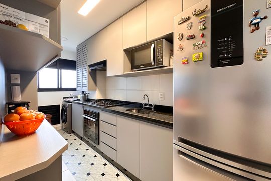 Cozinha de apartamento à venda com 2 quartos, 60m² em Centro, São Bernardo do Campo