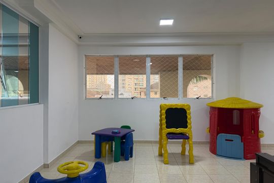 Área comum - Brinquedoteca de apartamento para alugar com 2 quartos, 96m² em Embaré, Santos