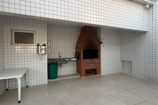 Área comum - Churrasqueira de apartamento para alugar com 2 quartos, 96m² em Embaré, Santos