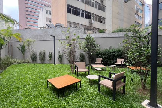 Área comum de kitnet/studio para alugar com 1 quarto, 23m² em Paraíso, São Paulo
