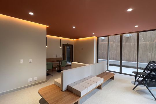 Área comum de kitnet/studio para alugar com 1 quarto, 23m² em Paraíso, São Paulo