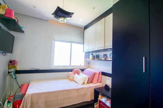 Quarto 3 - Suíte de apartamento à venda com 3 quartos, 107m² em Vila Homero Thon, Santo André