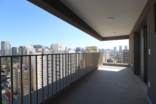 Varanda de kitnet/studio para alugar com 1 quarto, 45m² em Vila Nova Conceição, São Paulo