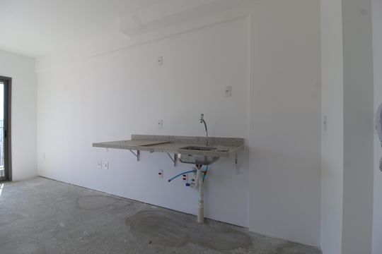 Cozinha de kitnet/studio para alugar com 1 quarto, 45m² em Vila Nova Conceição, São Paulo