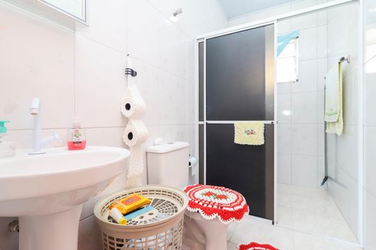 Casa 1 - Banheiro da Suíte de casa à venda com 3 quartos, 120m² em Cidade Tiradentes, São Paulo