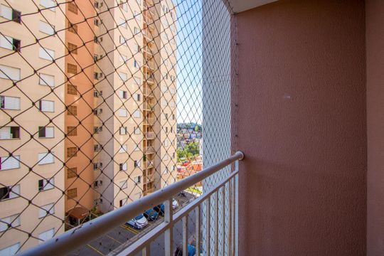 Varanda da sala de apartamento para alugar com 2 quartos, 62m² em Jardim do Estádio, Santo André