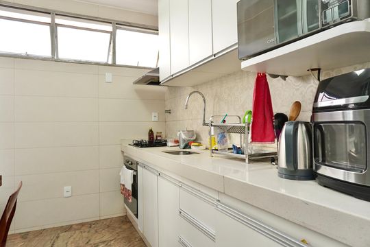Cozinha de apartamento à venda com 3 quartos, 100m² em Santo Antônio, Belo Horizonte