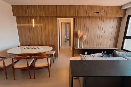 Sala/cozinha de apartamento para alugar com 2 quartos, 63m² em Serrinha, Goiânia