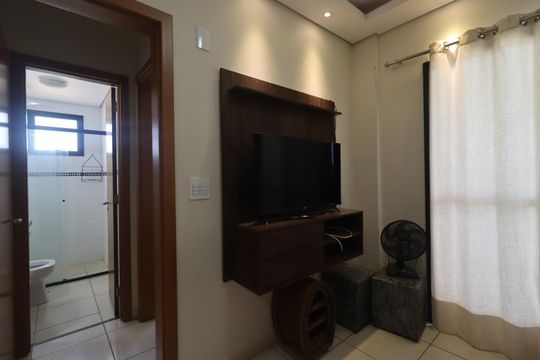 Sala de apartamento para alugar com 1 quarto, 42m² em Jardim Palma Travassos, Ribeirão Preto