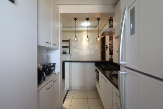 Cozinha de apartamento para alugar com 1 quarto, 42m² em Jardim Palma Travassos, Ribeirão Preto