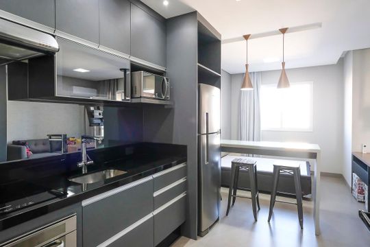 Cozinha de apartamento para alugar com 1 quarto, 36m² em Rudge Ramos, São Bernardo do Campo