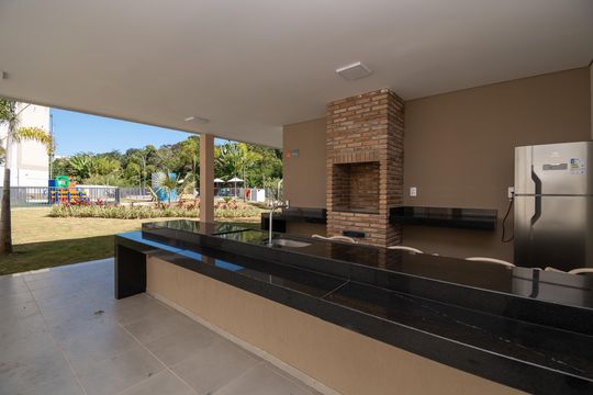 Área comum - Churrasqueira de apartamento à venda com 2 quartos, 45m² em Praia, Contagem