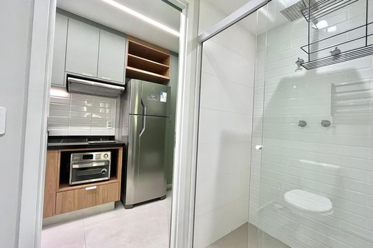 Banheiro de kitnet/studio à venda com 1 quarto, 25m² em Vila da Saúde, São Paulo