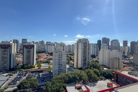 Vista de apartamento à venda com 1 quarto, 35m² em Santo Amaro, São Paulo