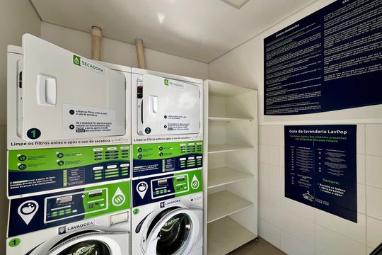 Área comum - Lavanderia de apartamento à venda com 1 quarto, 34m² em Parque Industrial, Campinas