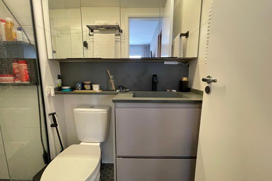 Banheiro de apartamento à venda com 1 quarto, 29m² em Ferreira, São Paulo