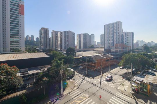 Quarto 1 - Vista de apartamento para alugar com 2 quartos, 32m² em Jardim Caravelas, São Paulo