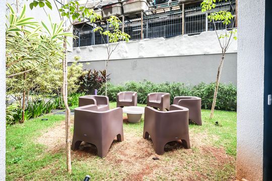 Área comum de kitnet/studio para alugar com 1 quarto, 28m² em Liberdade, São Paulo