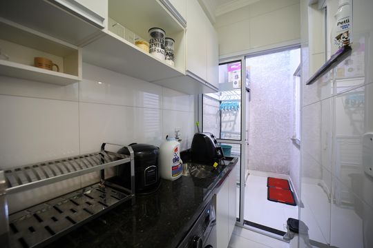Cozinha de casa à venda com 2 quartos, 36m² em Vila Dalila, São Paulo