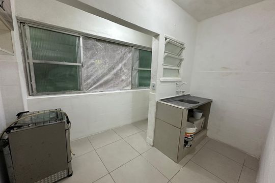 Cozinha de apartamento para alugar com 1 quarto, 40m² em Parque Prainha, São Vicente