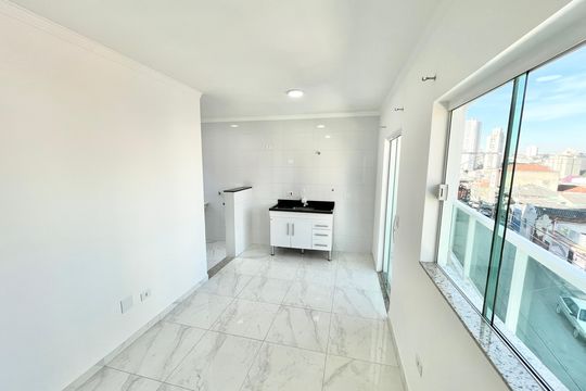 Sala/Cozinha de apartamento à venda com 2 quartos, 42m² em Parada Inglesa, São Paulo