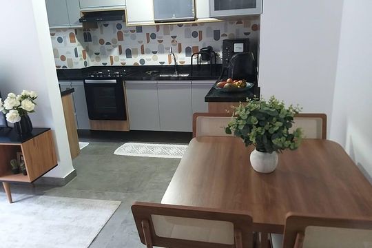 Sala/cozinha de apartamento para alugar com 2 quartos, 60m² em Jardim Barro Branco, Cotia