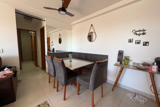 Sala de Jantar de apartamento para alugar com 2 quartos, 64m² em Vila Rosa, Goiânia